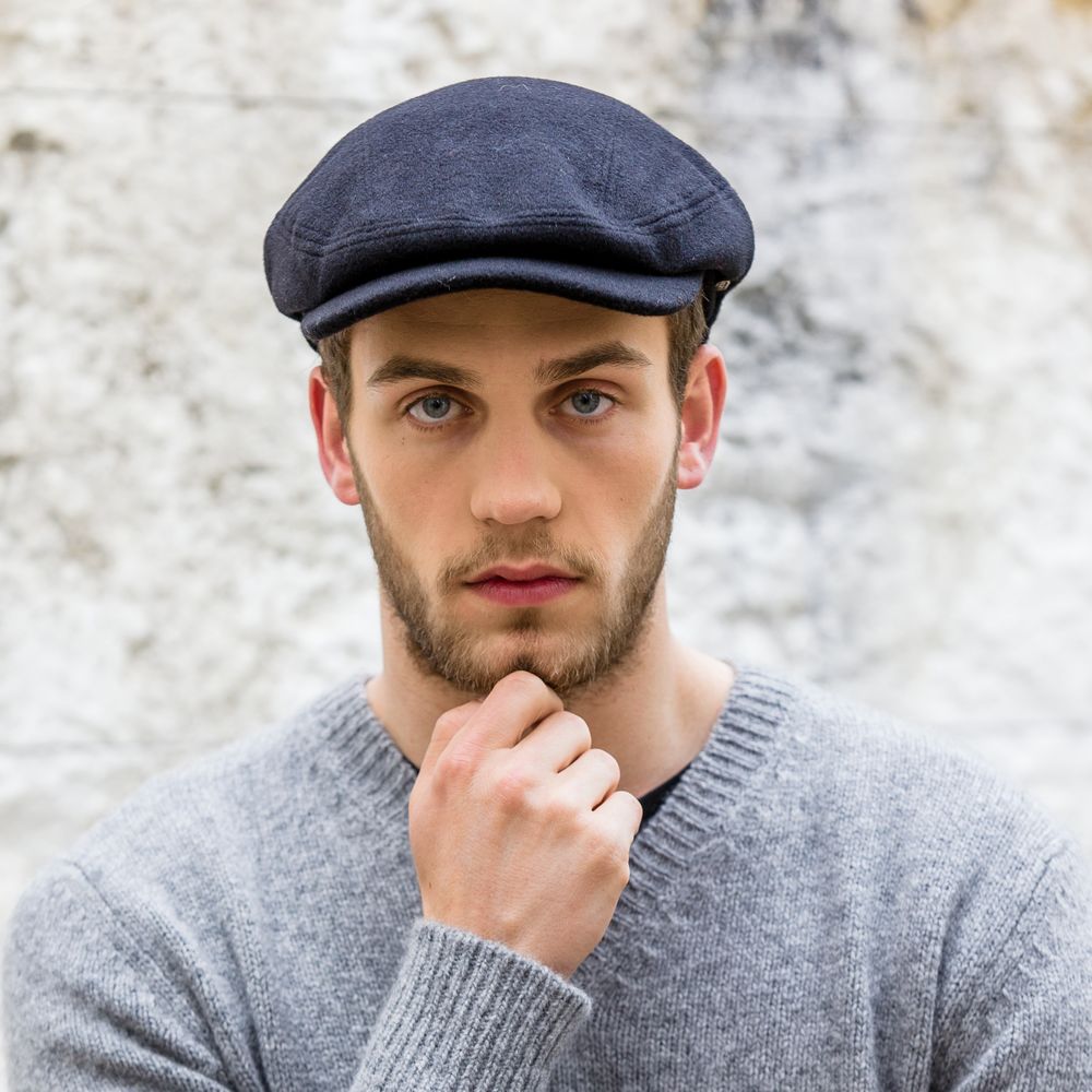 Mucros Tweed Black Kerry Flat Cap - Flat Cap fra Mucros Weavers Killarney hos The Prince Webshop