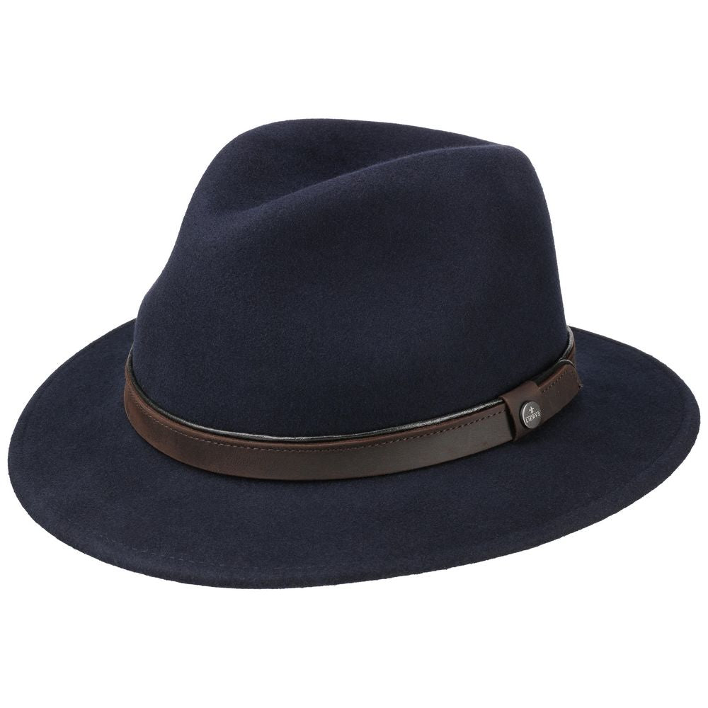 Traveller Woolfelt by Lierys - Blå Uld Hat - Trilby Hat fra Lierys hos The Prince Webshop