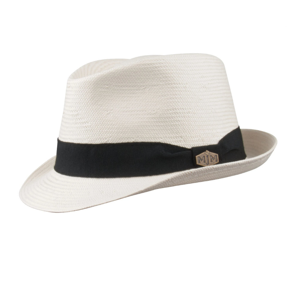 MJM Rom Toyo Strå Hat Hvid - S (56cm) - Hat fra MJM Hats hos The Prince Webshop