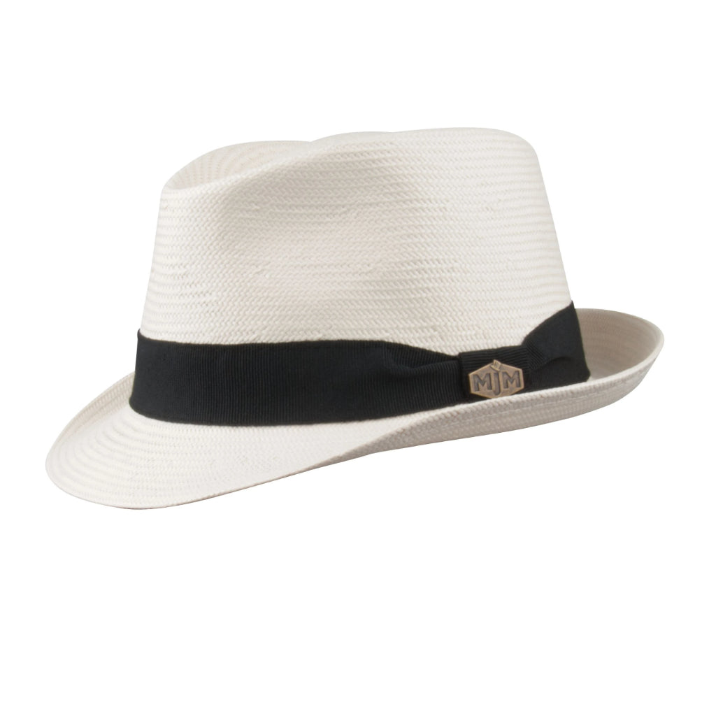 MJM Rom Toyo Strå Hat Hvid - S (56cm) - Hat fra MJM Hats hos The Prince Webshop