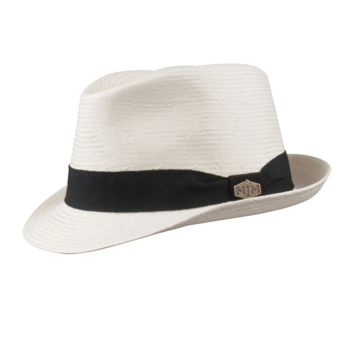 MJM Rom Toyo Strå Hat Hvid - S (56cm) - Hat fra MJM Hats hos The Prince Webshop