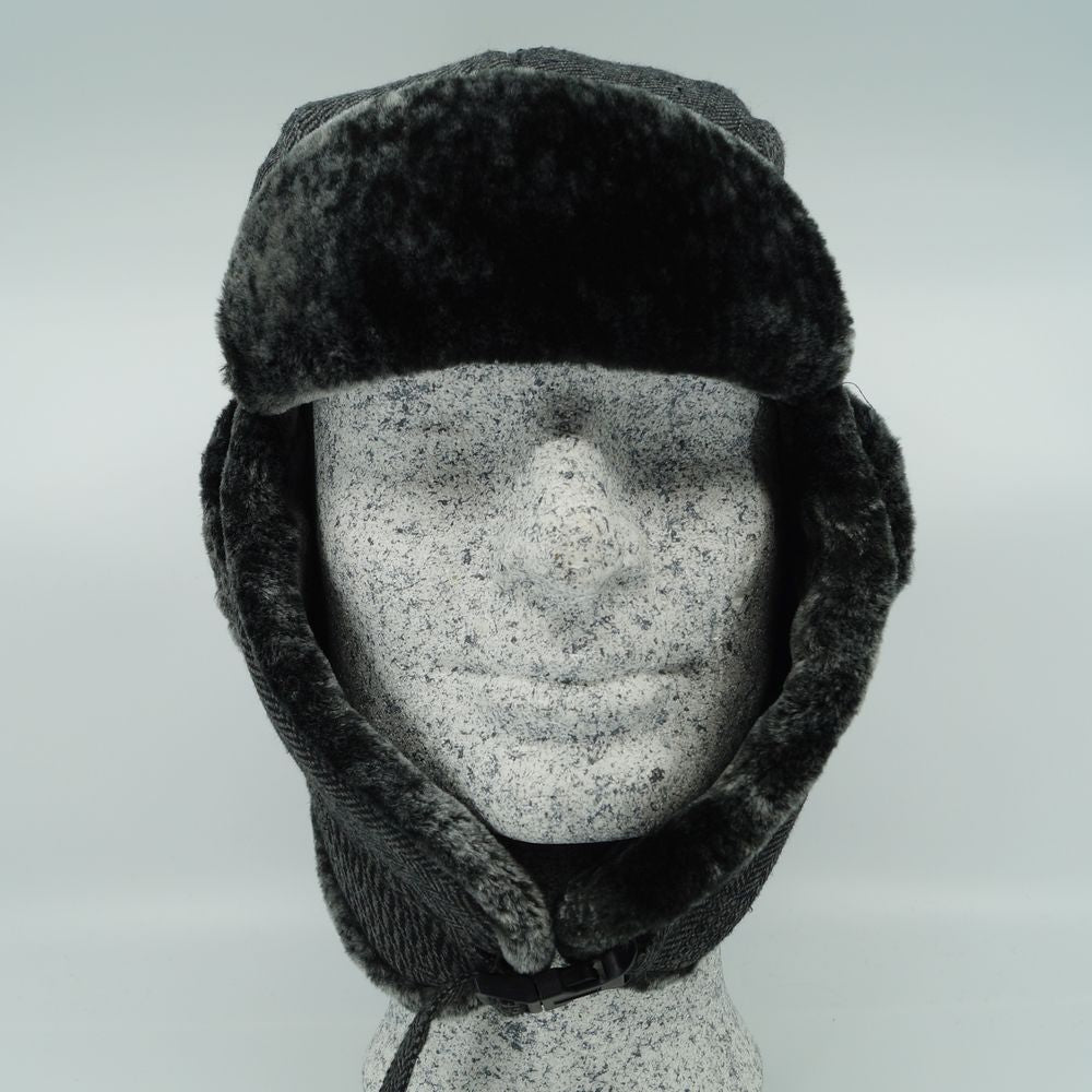 MJM Trapper Hue Wool Mix/Faux Fur Black Frost - Hue fra MJM Hats hos The Prince Webshop