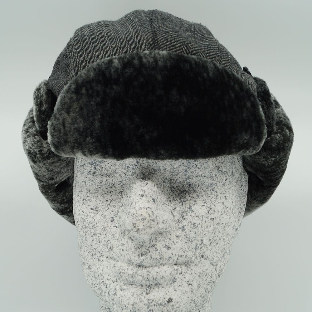 MJM Trapper Hue Wool Mix/Faux Fur Black Frost - Hue fra MJM Hats hos The Prince Webshop