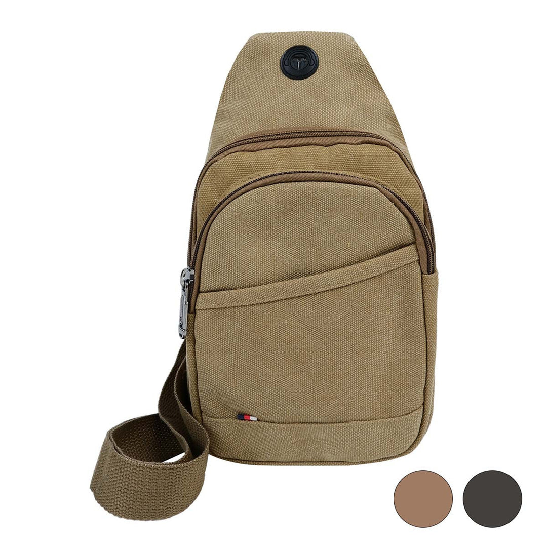 Canvas Crossbody Sling Bag - Funktionel Taske i 4 Farver - Taske fra Westend hos The Prince Webshop