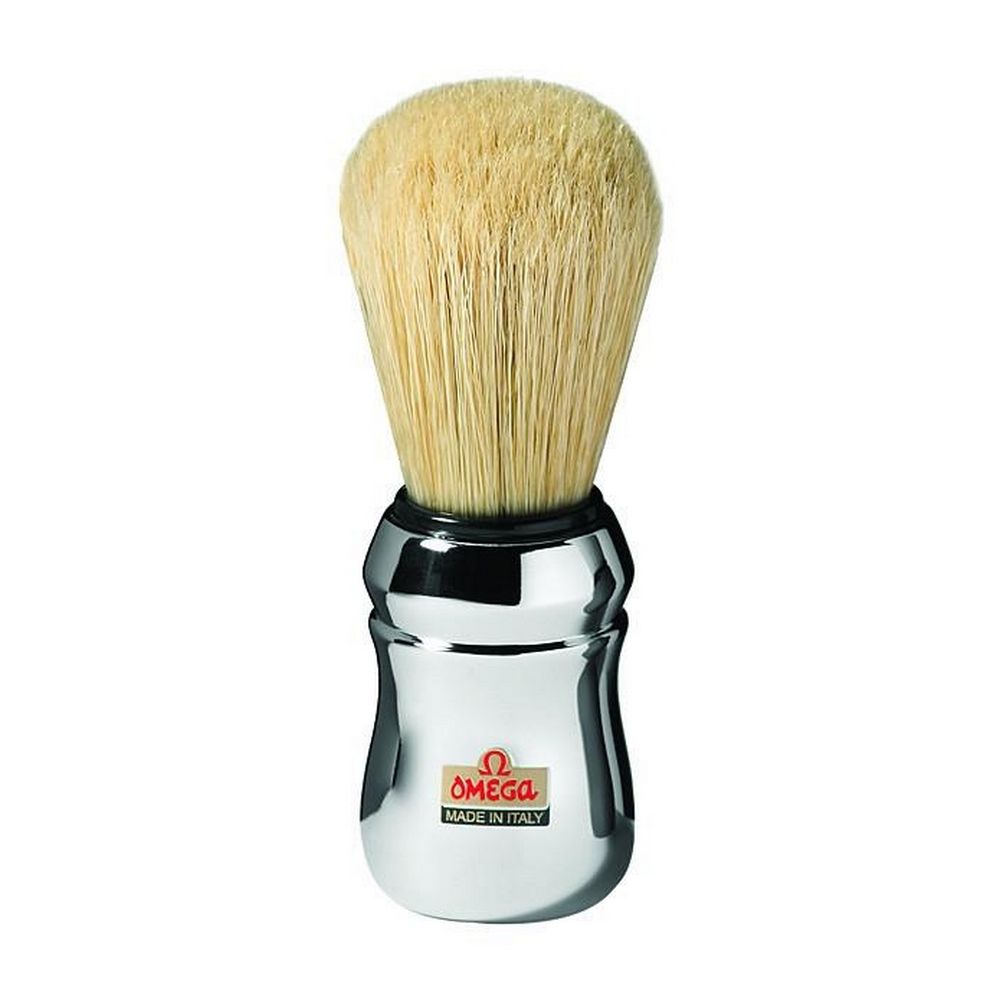 Omega Boar Bristle Shaving Brush With Chromed Plastic Handle - Shaving Brushes fra Omega Italy hos The Prince Webshop