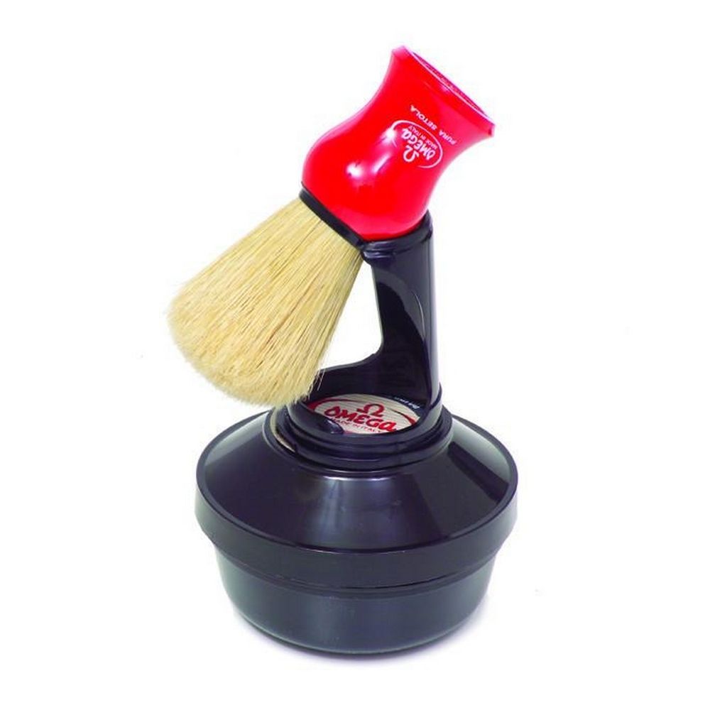 Omega Shaving Cream and Brush with Stand Kit - Shaving Brushes fra Omega Italy hos The Prince Webshop