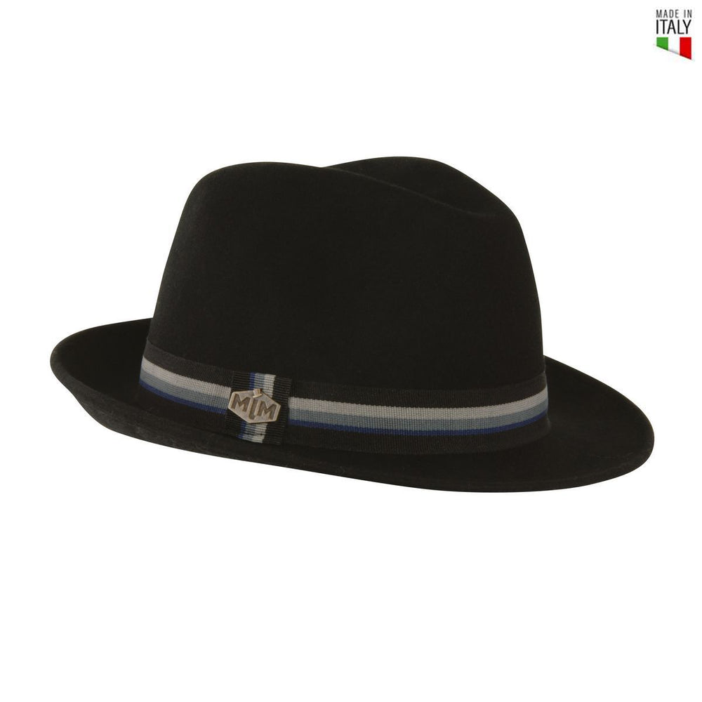MJM Oscar Trilby Filt Hat Sort - S (56 cm) - Trilby Hat fra MJM Hats hos The Prince Webshop