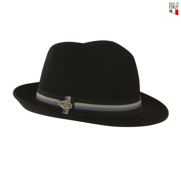 MJM Oscar Trilby Filt Hat Sort - S (56 cm) - Trilby Hat fra MJM Hats hos The Prince Webshop