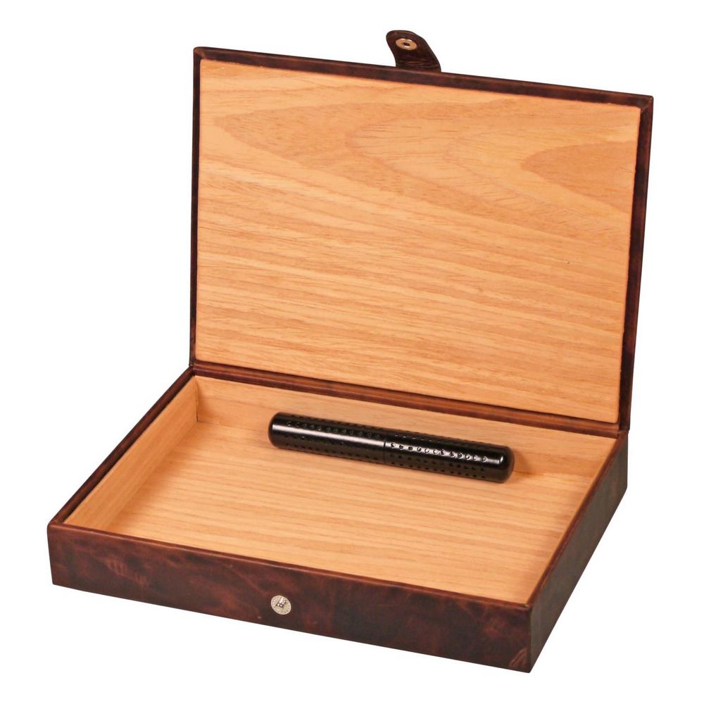 Passatore Humidor til 8-10 Cigarer i Brunt Antik Læder - Cigar Humidor fra Passatore hos The Prince Webshop