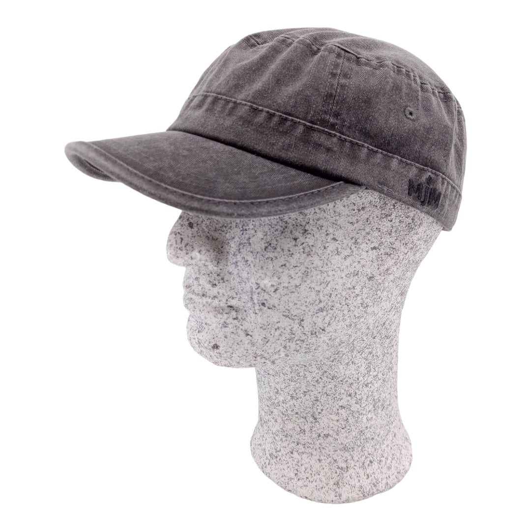 MJM CUBA Army Cap Dyed Cotton Twill - Svart