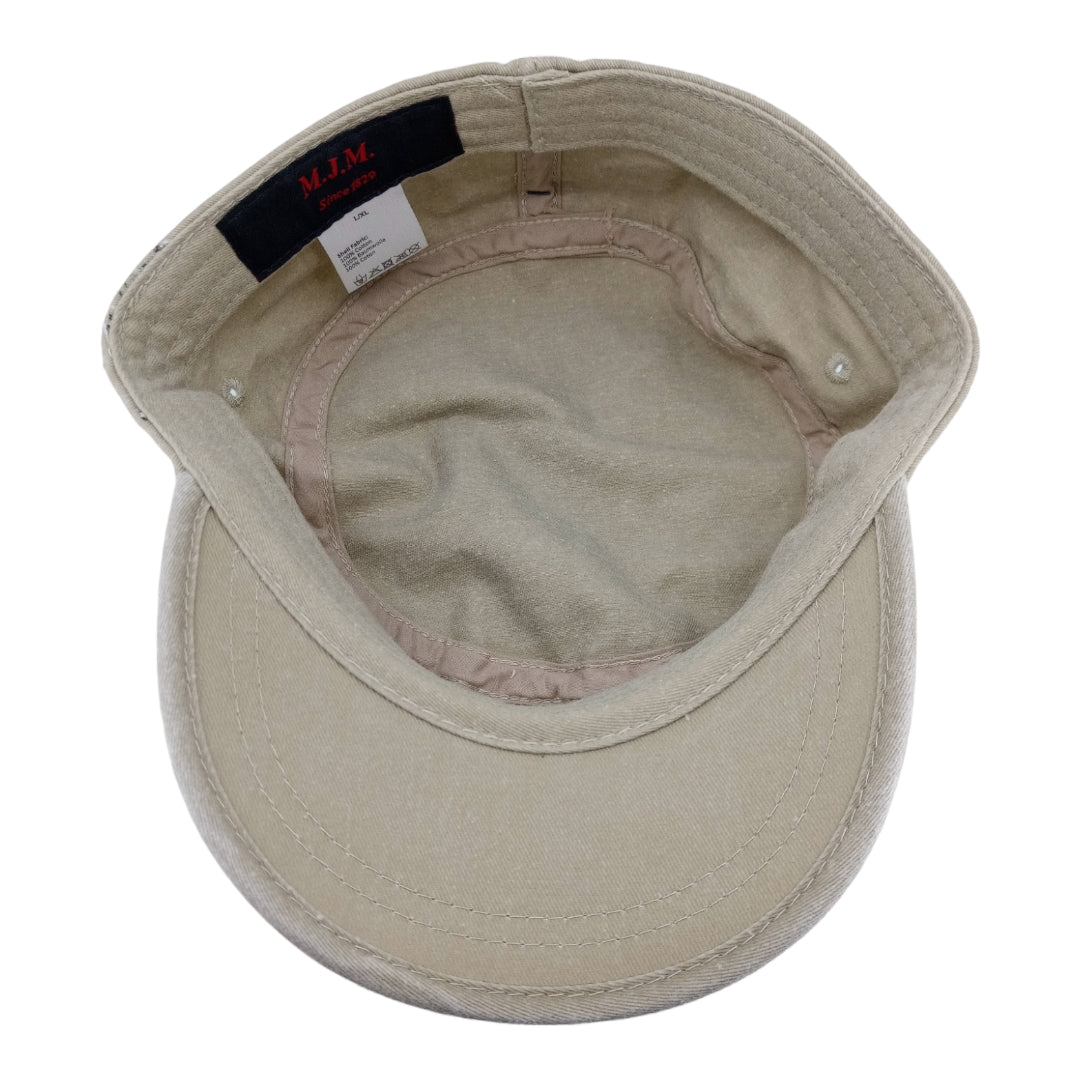 MJM Kuba Army Cap färgad bomullstwill - Beige