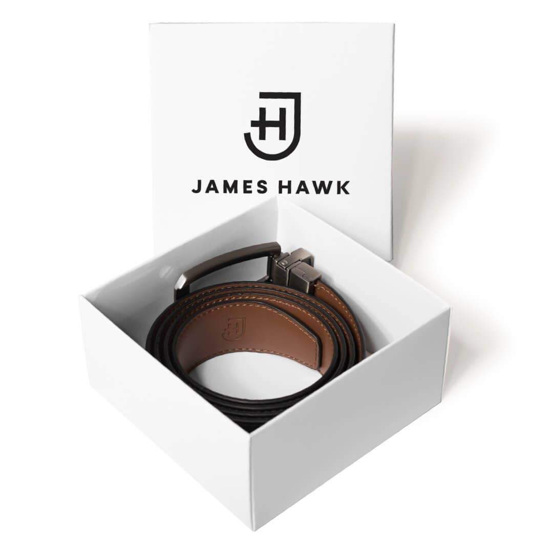 James Hawk Smart Belt - Reversible Black/Camel - Bælte fra James Hawk hos The Prince Webshop