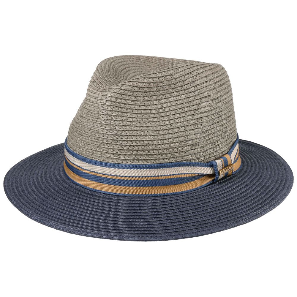 Stetson Traveller Toyo Strå Sommerhat - Steel/Navy - Hat fra Stetson hos The Prince Webshop