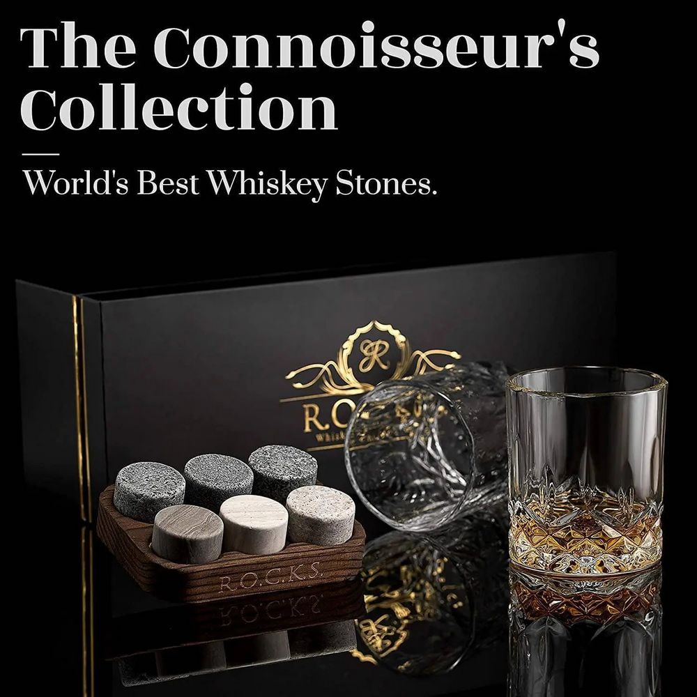 The Connoisseurs Set Signature Whiskey Glass Edition i Gaveæske - Whiskey Glas fra R.O.C.K.S hos The Prince Webshop