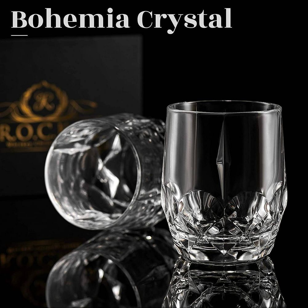 2 Stk. ICONIC Krystal Whisky Glas i Gaveæske - Whiskey Glas fra R.O.C.K.S hos The Prince Webshop