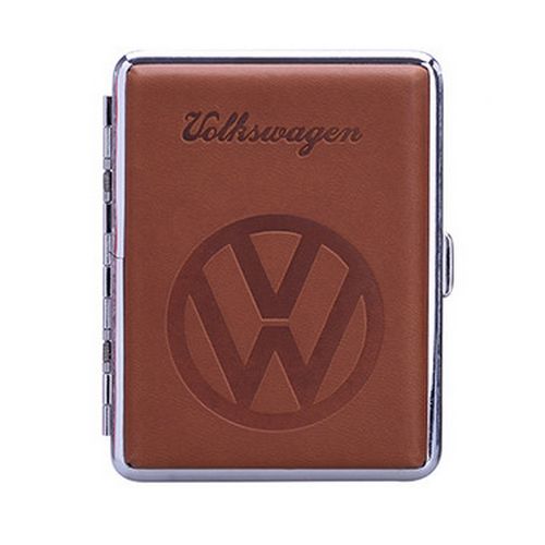 Volkswagen Logo Læderlook Cigaretetui - vælg mellem 4 farver - Sjov Gave fra Polyflame Europe hos The Prince Webshop