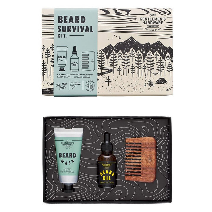 The Beard Buddy - Overlevelses Sæt til Skæg - Sjov Gave fra Gentlemen's Hardware hos The Prince Webshop