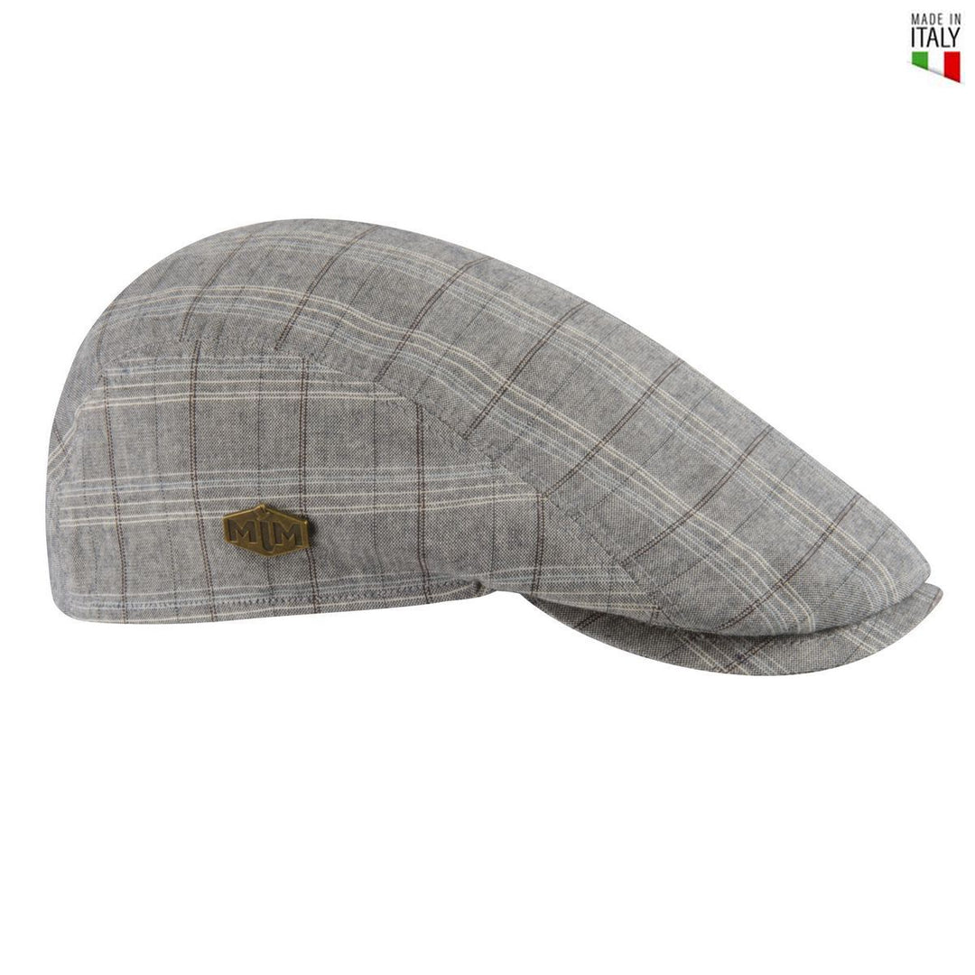 MJM Young Flat Cap -  Grey Check Sixpence - Flat Cap fra MJM Hats hos The Prince Webshop