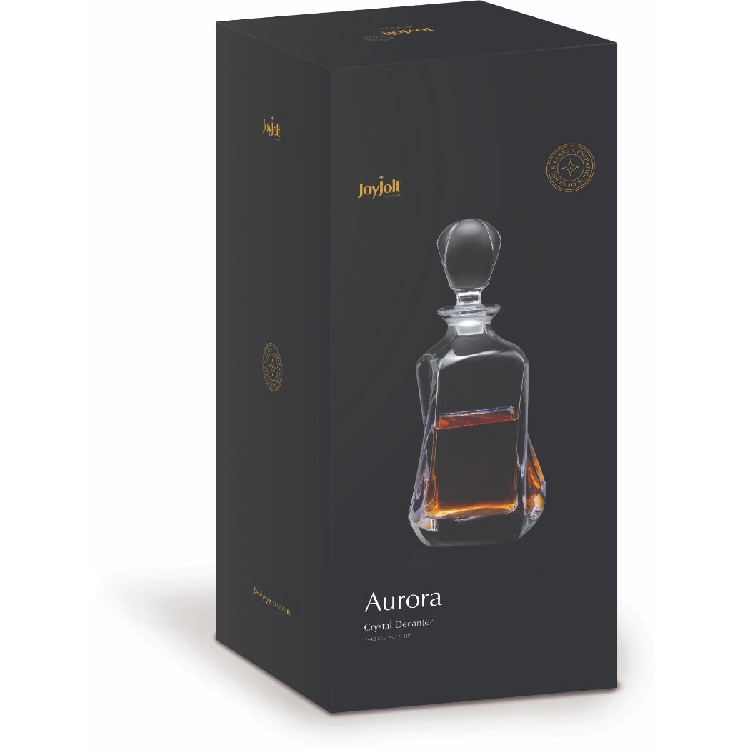 JoyJolt Aurora Crystal Whiskey Decanter - Glas Karaffel 0.6 L - Whiskey Karaffel fra JoyJolt USA hos The Prince Webshop