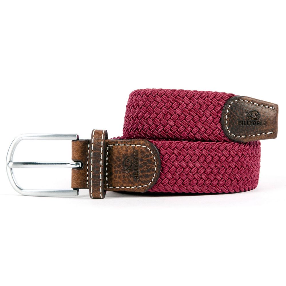 Billybelt Burgundy Woven Elastic Belt - Elastisk Komfort Bælte - Bælte fra Billybelt hos The Prince Webshop