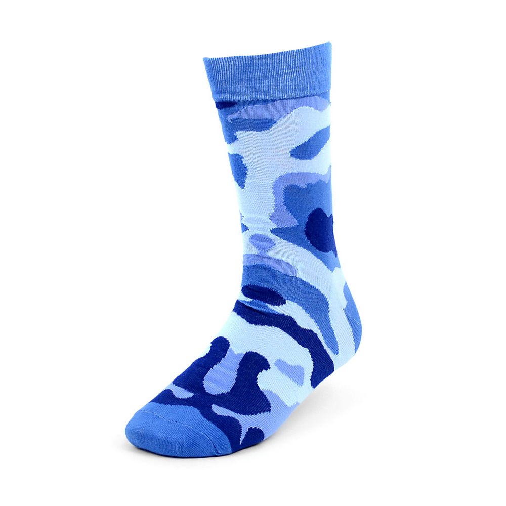 3 par Men's Blue Casual Fancy Socks  - Blå Strømper - Herre Strømper fra Parquet hos The Prince Webshop