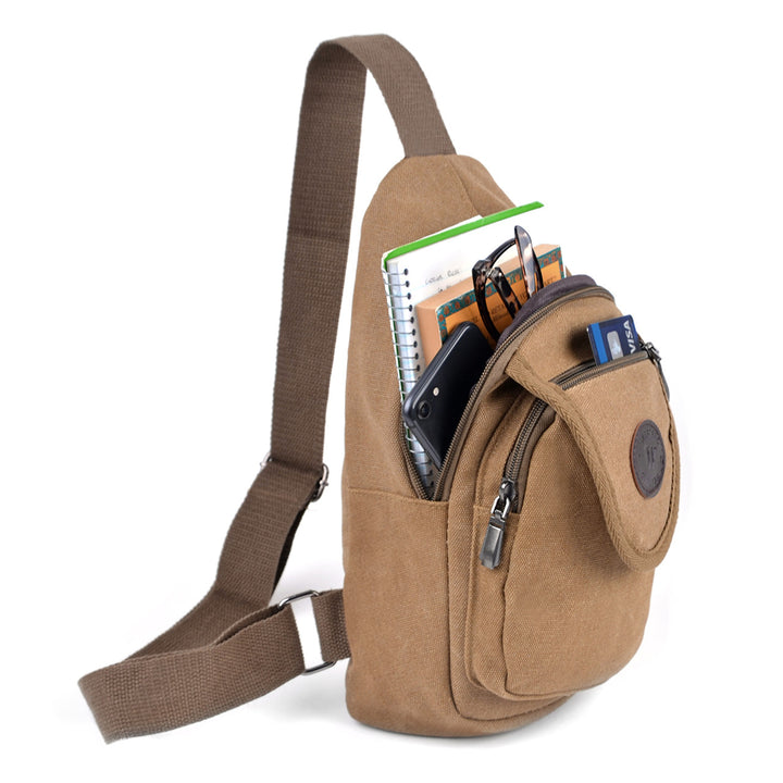 Canvas Crossbody Slinger Bag - Funktionel Taske i 2 Farver - Taske fra Westend hos The Prince Webshop