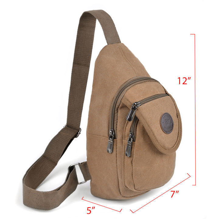 Canvas Crossbody Slinger Bag - Funktionel Taske i 2 Farver - Taske fra Westend hos The Prince Webshop