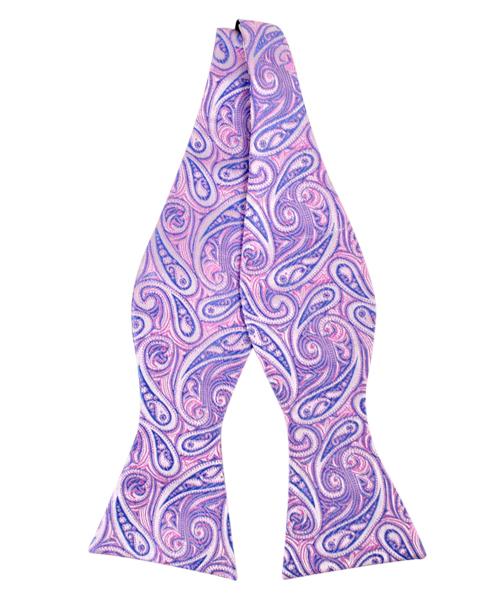 Butterfly Silke Selvbinder - Pretty Paisley - Soft Pink - Butterfly fra Style Council hos The Prince Webshop