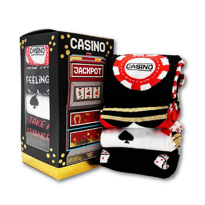 Urban Eccentric Casino Socks Gift Set - 4 par Strømper - Herre Strømper fra Urban Eccentric hos The Prince Webshop