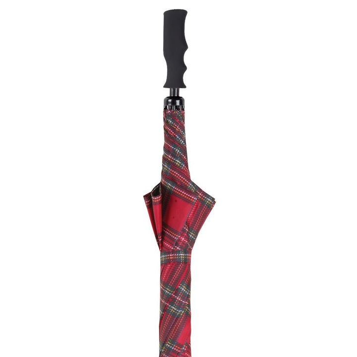 Red Tartan Golf Umbrella - Rød Tartan Golfparaply - Paraply fra Charles Buyers & Co Ltd hos The Prince Webshop