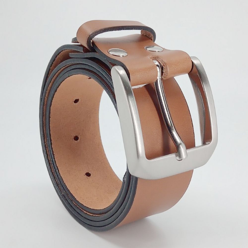 Læder Bælte - Fred - Cognac - Bælte fra The Leather Belt Co. hos The Prince Webshop