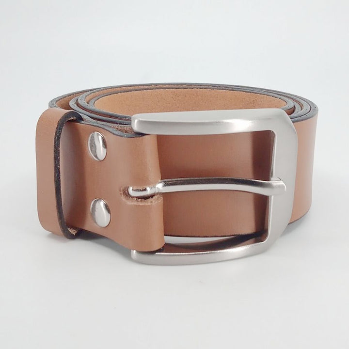 Læder Bælte - Fred - Cognac - Bælte fra The Leather Belt Co. hos The Prince Webshop