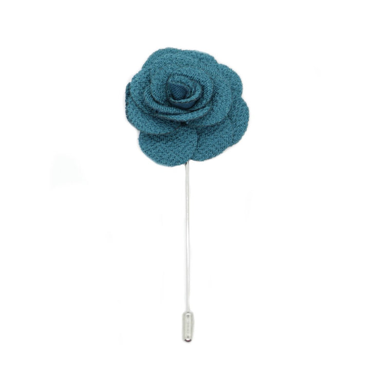 Dalaco - Incorporating David Aster - Teal Blue Flower Lapel Pin