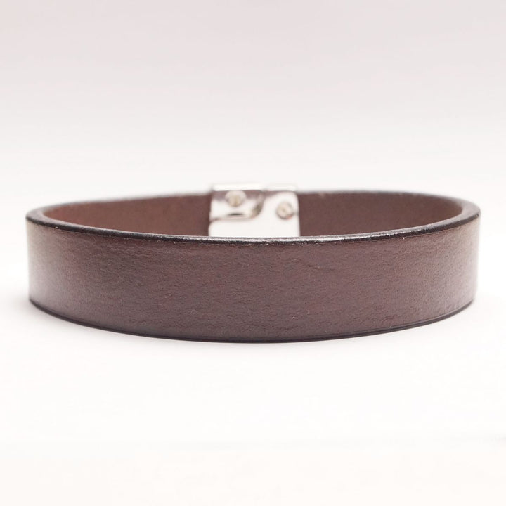 Enkelt Læder Armbånd -  Mørkebrunt - Smykke fra The Leather Belt Co. hos The Prince Webshop