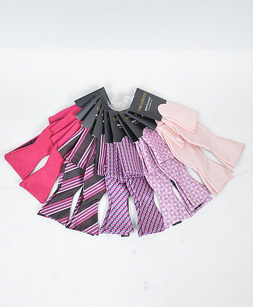Selvbinder Butterfly og Lommeklud - Stripes of Pink - Butterfly & Lommeklud Sæt fra Umo Lorenzo hos The Prince Webshop