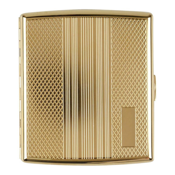 Guld Cigaret Etui til 18 King Size Cigaretter - Cigaret Etui fra Jean Claude hos The Prince Webshop