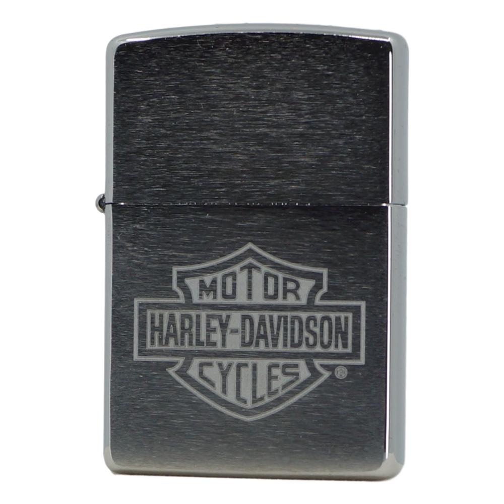 Harley Davidson Zippo Lighter Børstet Sølv - Zippo Lighter fra Zippo hos The Prince Webshop