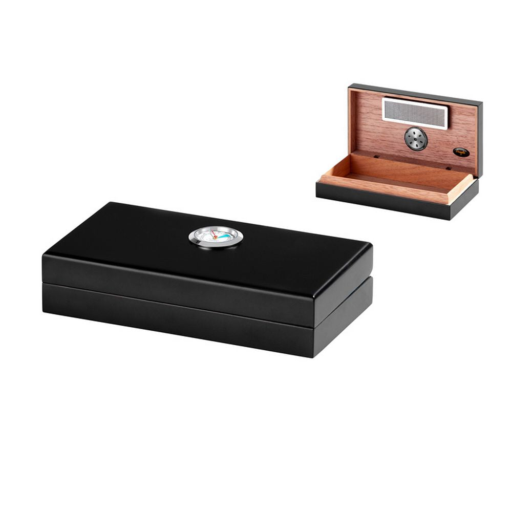 Compact Cigar Humidore i Træ - Sort - Cigar Humidor fra Zigarren & Co. hos The Prince Webshop