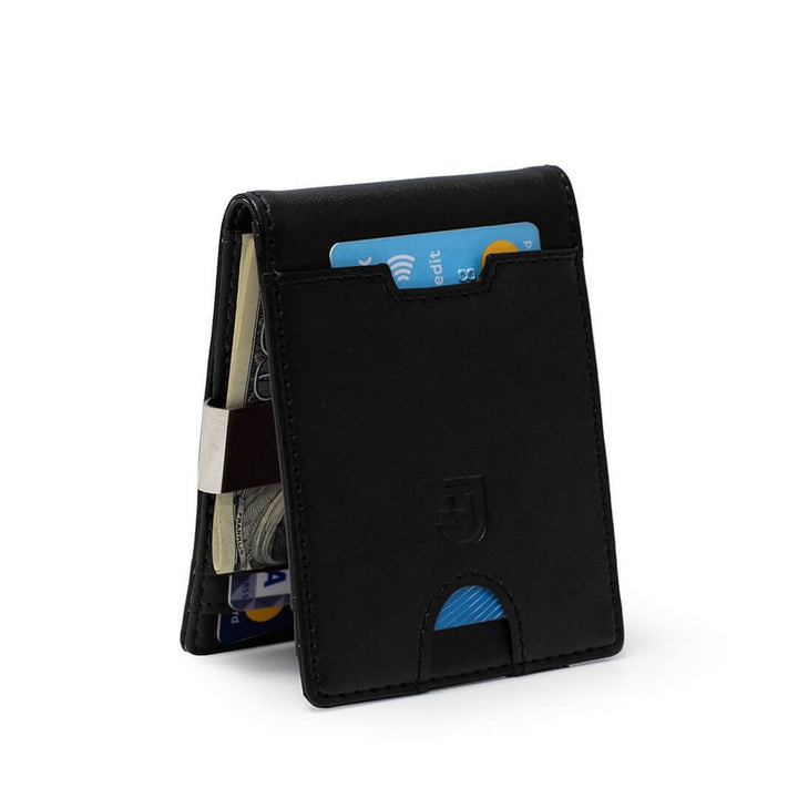 James Hawk Smart Wallet Black - Sort Læder Tegnebog - Kortholder fra James Hawk hos The Prince Webshop