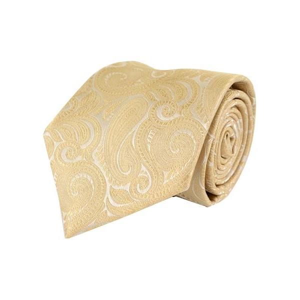 Klassisk Paisley Slips i Beige - Slips fra Laurant Bennet Milano hos The Prince Webshop