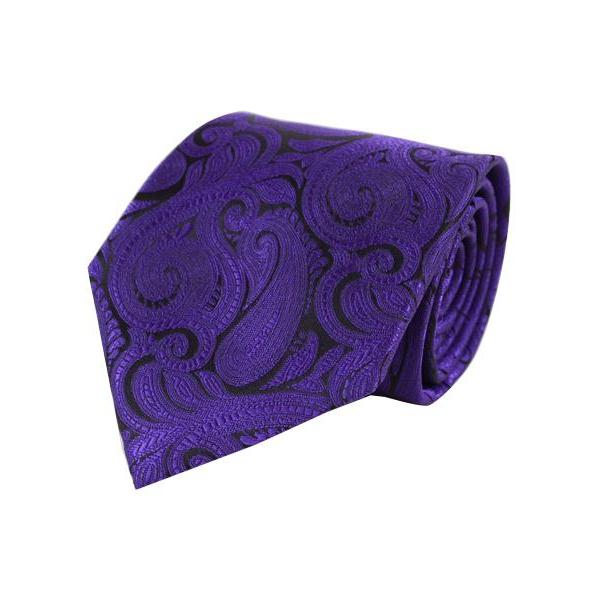 Klassisk Paisley Slips i Lilla - Slips fra Laurant Bennet Milano hos The Prince Webshop