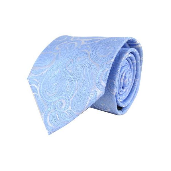 Klassisk Paisley Slips i Lyseblå - Slips fra Laurant Bennet Milano hos The Prince Webshop