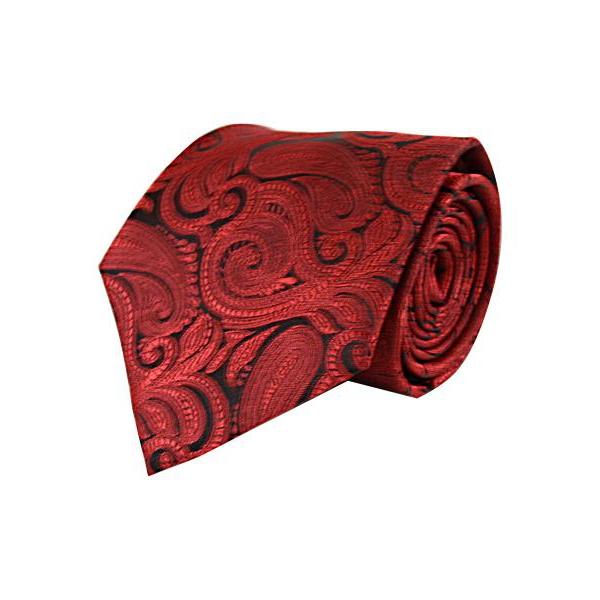 Klassisk Paisley Slips i Rød - Slips fra Laurant Bennet Milano hos The Prince Webshop