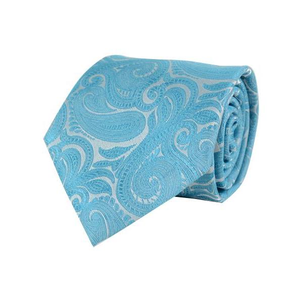 Klassisk Paisley Slips i Turkis - Slips fra Laurant Bennet Milano hos The Prince Webshop