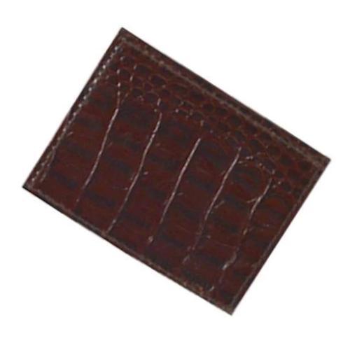 Læder Seddel Klemme med Kortholder - Brun Croc - Tegnebog fra Wallet Works hos The Prince Webshop