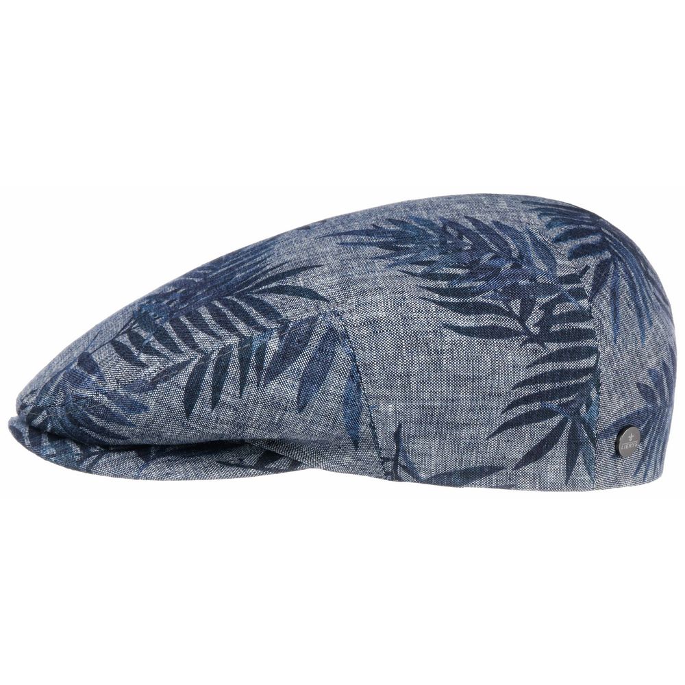 DRIVER CAP LINEN PRINT BY LIERYS - bomulds sixpence - Flat Cap fra Lierys hos The Prince Webshop