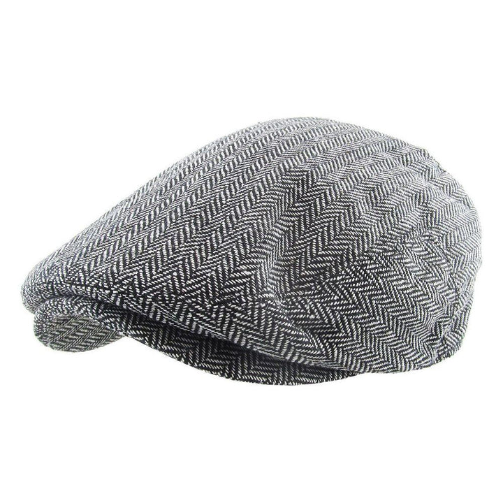 Lysegrå Ethos Bonderøvs Sixpence Sildeben - Flat Cap fra Ethos hos The Prince Webshop