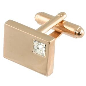 Manchetknapper Rosa Guld Cornerstone White Crystal - Manchetknapper fra Ceels hos The Prince Webshop
