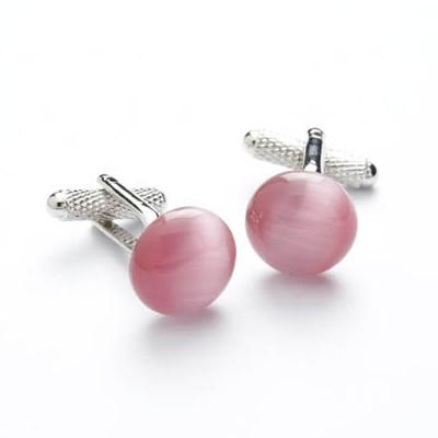 Manchetknapper Rund Pink Katteøje - Manchetknapper fra Onyx Art of London hos The Prince Webshop