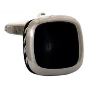 Manchetknapper Tyk Ribbet Side Onyx - Manchetknapper fra The Armitage Collection hos The Prince Webshop